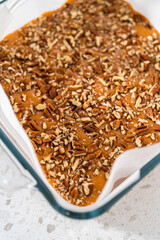 Pumpkin spice fudge with pecans