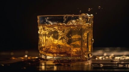 Refreshing libations for sophisticated palettes - Discover the perfect blend of glass, whiskey, ice, and more!, generative AI