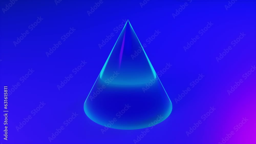 Poster abstract 3d cone. computer generated render