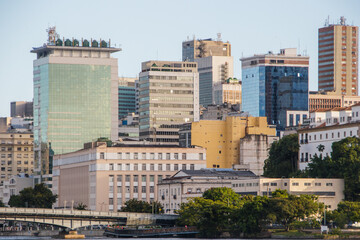 Fototapeta na wymiar view of buildings in downtown Rio de Janeiro.
