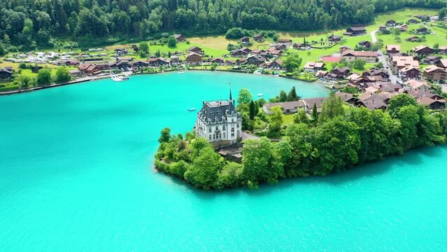 Fairytale like village in Switzerland called Iseltwald