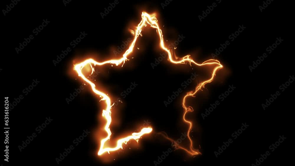 Poster star shape fire. computer generated 3d render