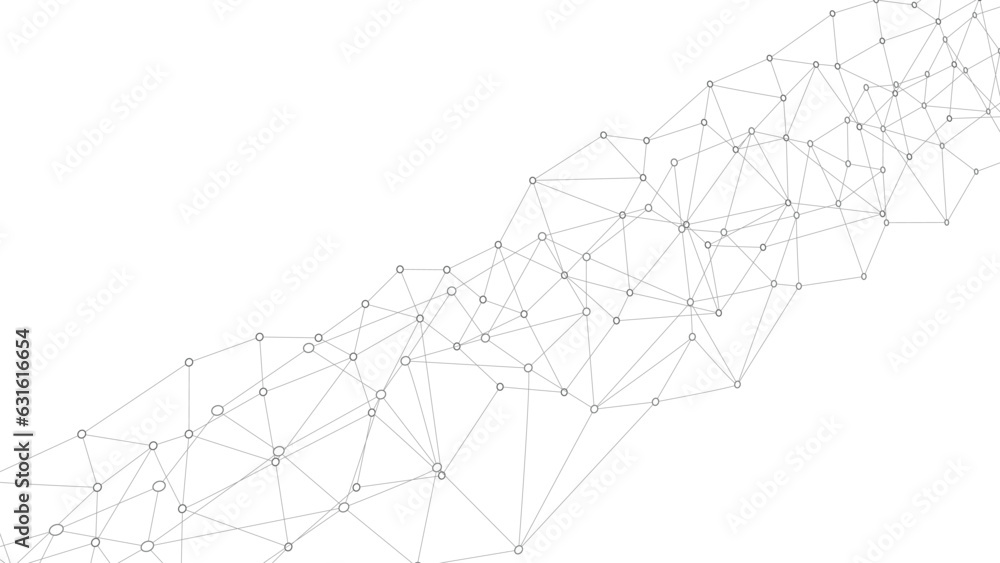 Poster Abstract technology background. Plexus mesh backdrop. Vector
