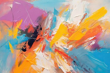 Vibrant Colors and Bold Brushstrokes: An Abstract Expression of Energy and Emotion, generative AI