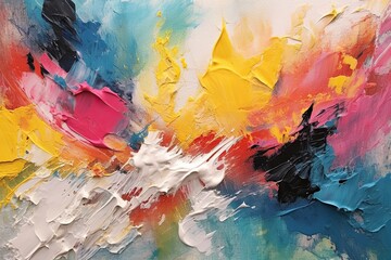 Dynamic Color Palette and Expressive Textures: Discover the Unique Abstract Painting with Bold Brushstrokes, generative AI