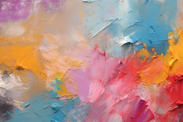 Abstract Painting: Bold Brushstrokes, Textured Layers, and Harmonious Colors, generative AI