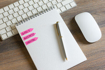 notebook and pen on the desk