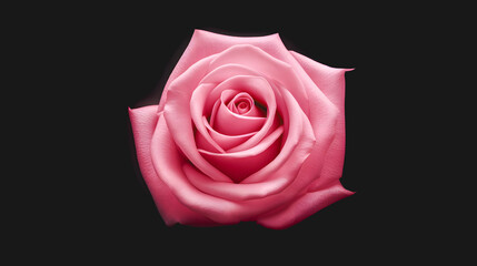 Fototapeta premium Une fleur rose isolée pour la Saint-Valentin. 