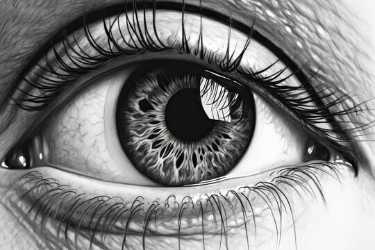 Captivating Eye Drawing: Unveiling the Depths of Emotions and Stories Untold with a Glimmer of Mystery, generative AI