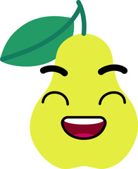 Pear Face Smile Open Mouth