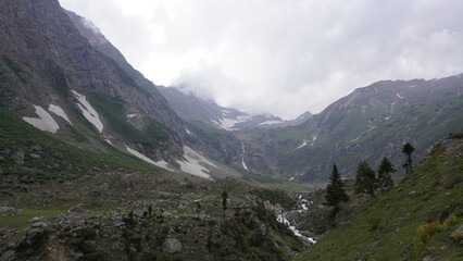 Beautiful high altitude, alpine mountain landscape of Neelum Valley, Azad Kashmir,