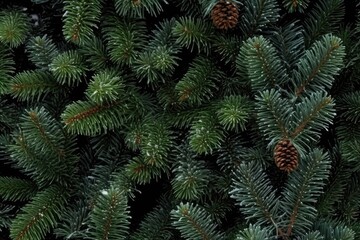 Merry Christmas background. Fir tree brunch Background. Generative ai