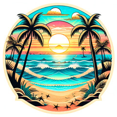 beach with Palm trees