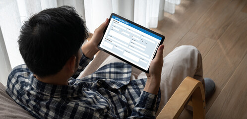 Online application form for modish registration on the internet website