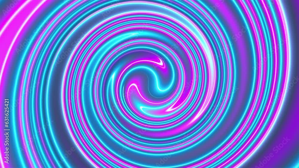 Poster twirl neon lines. computer generated 3d render