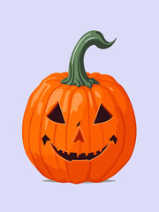 Halloween Pumpkin Element Vector Isolated Illustration. Autumn Pumpkin Icons Monsters Faces. Treat or Trick Fantasy Fun Party Celebration. Adobe Illustrator Artwork