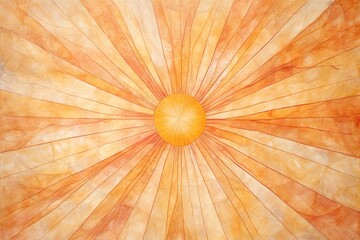 Radiating Light and Energy: A Glowing Sunburst in Warm Orange and Yellow, generative AI