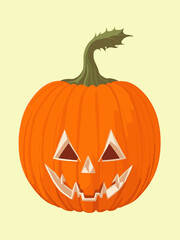 Halloween Pumpkin Element Vector Isolated Illustration. Autumn Pumpkin Icons Monsters Faces. Treat or Trick Fantasy Fun Party Celebration. Adobe Illustrator Artwork