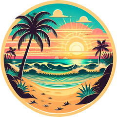 beach with palm trees