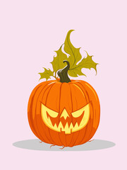 Halloween Pumpkin Element Vector Isolated Illustration. Autumn Pumpkin Icons Monsters Faces. Treat or Trick Fantasy Fun Party Celebration. Adobe Illustrator Artwork