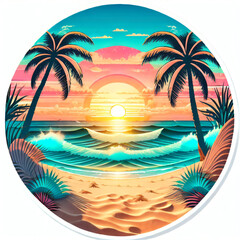 Palm trees on the beach