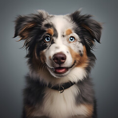 australian shepherd puppy portrait