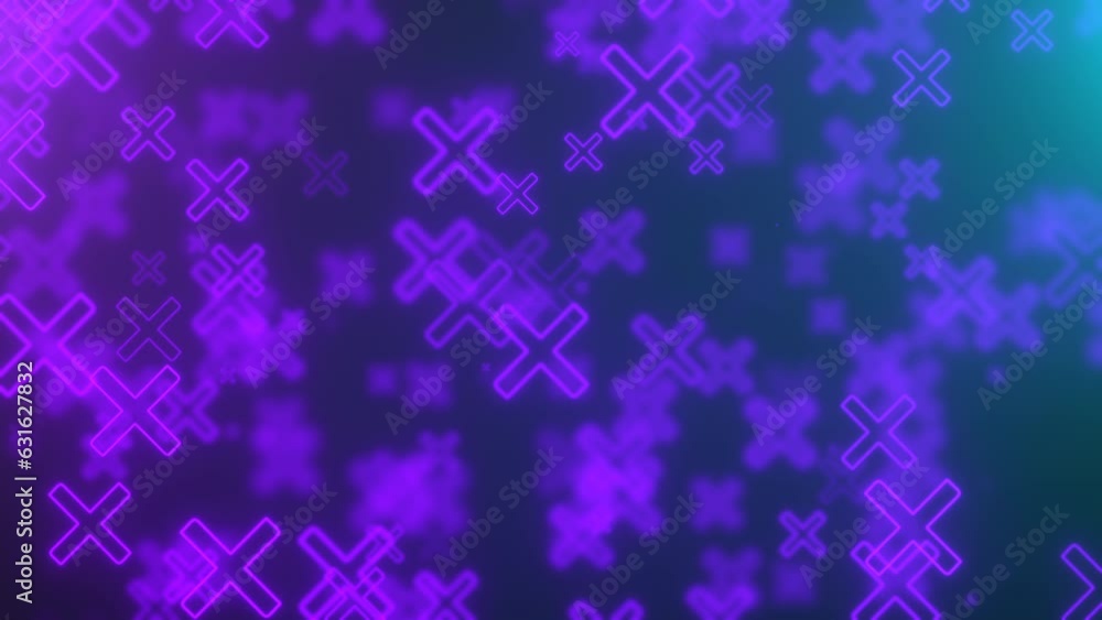 Poster glowing cross marks. computer generated 3d render