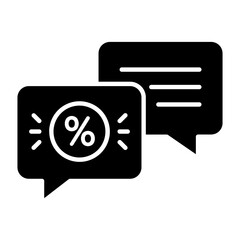 Fototapeta premium Chat Glyph Icon