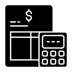 Accounting Glyph Icon