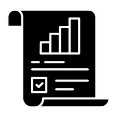 Finance Graph Glyph Icon