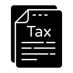 Tax Paid Glyph Icon