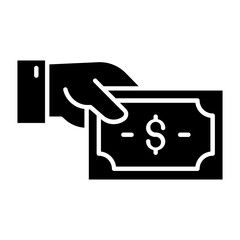 Tax Payment Glyph Icon
