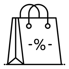 Shopping Bag Line Icon