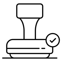 Stamp Line Icon