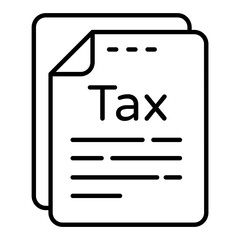 Tax Paid Line Icon