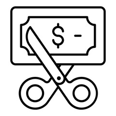 Tax Deduction Line Icon