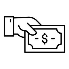 Tax Payment Line Icon
