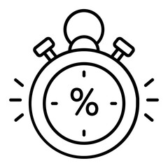 Tax Timer Line Icon
