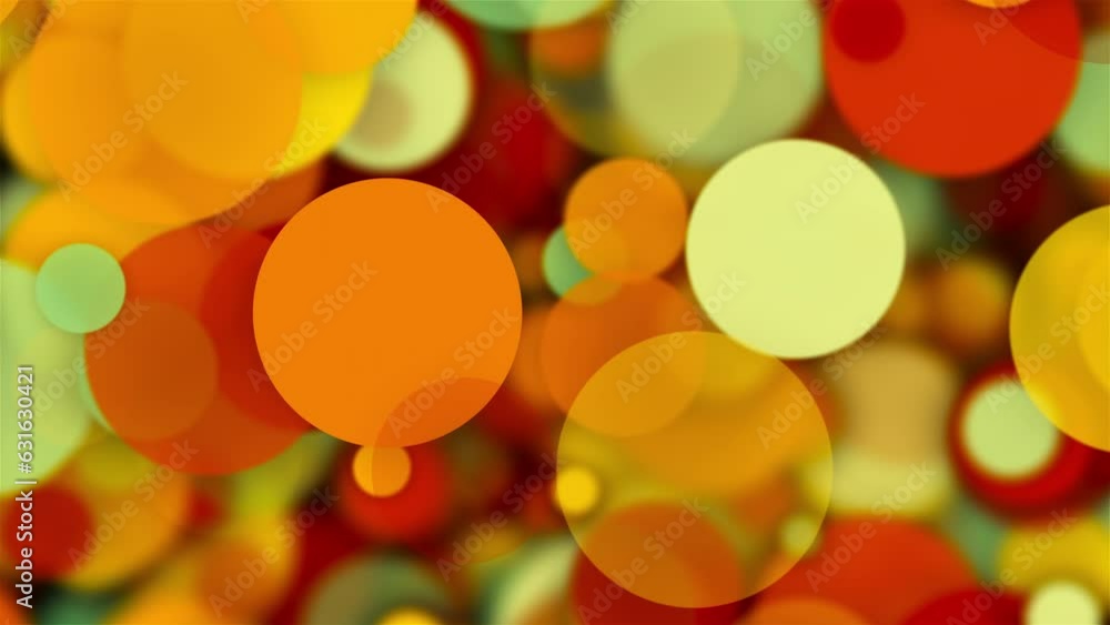 Poster colorful circles particles. computer generated 3d render