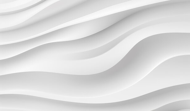 White modern abstract texture background, in the style of stripes and shapes, smooth white wavy lines. © Saulo Collado
