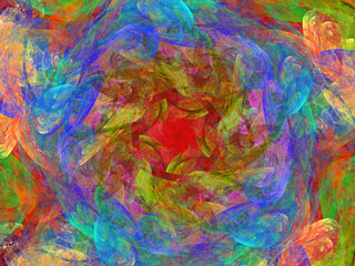 Composici&oacute;n de arte digital abstracto consistente en manchas densas de formas indefinidas solapadas en un conjunto que aparenta ser un recolector de almas abandonadas universal.