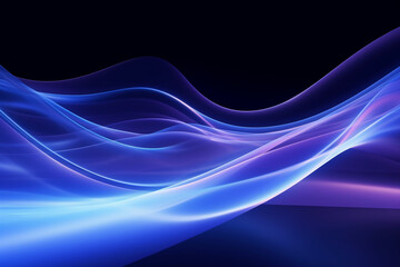 abstract futuristic background with glowing neon moving high
