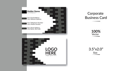 Simple Professional Business card design for personal and company identity.