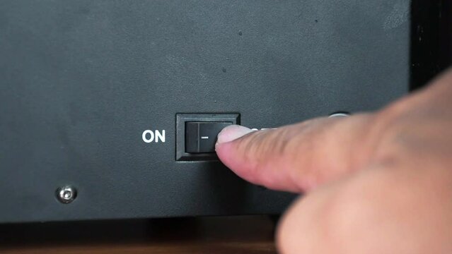 Video on and off the power switch