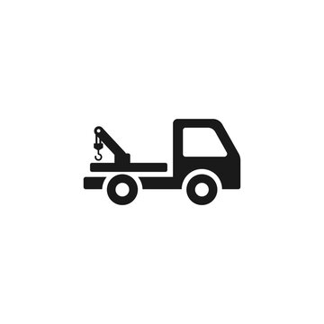 tow truck icon or tow truck symbol vector isolated. Best tow truck icon vector for mobile apss, websites, tow truck design element, and more.