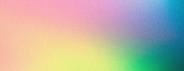 Pink green yellow purple grainy gradient summer background abstract header poster banner design, copy space