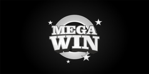 Mega Win Text Effect, Esport Game Winner Emblem