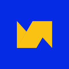 Abstract vector drop logo design element. Origami retro style. Company identity. App icon design.