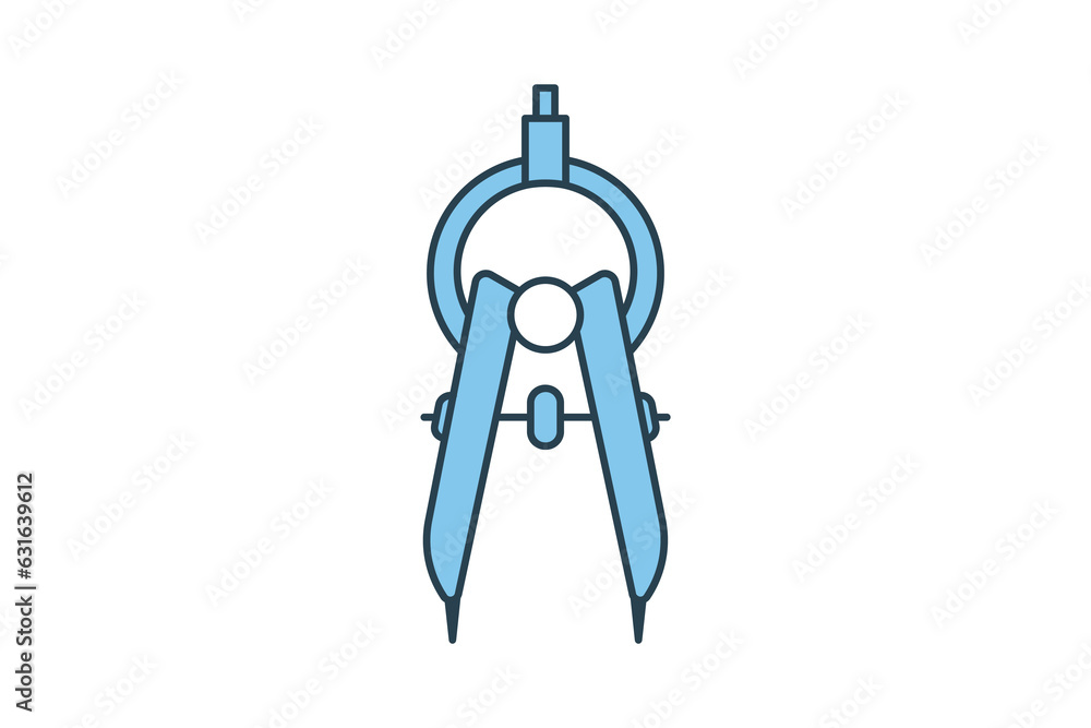 Poster divider icon. icon related to stationery. flat line icon style. simple vector design editable