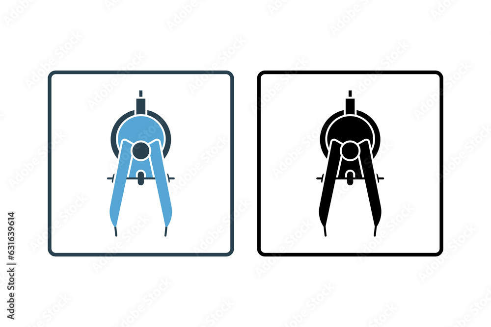 Poster divider icon. icon related to stationery. solid icon style. simple vector design editable